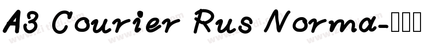 A3 Courier Rus Norma字体转换